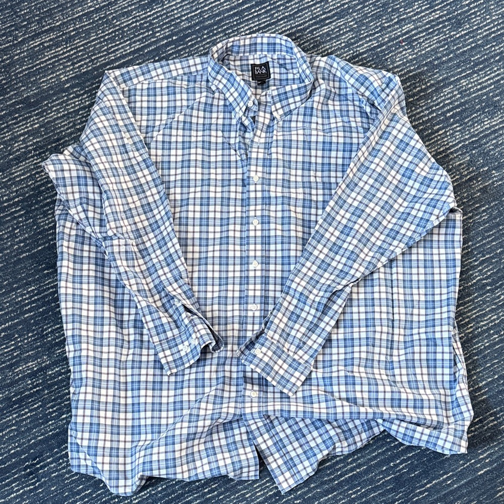 Jos. A. Bank Blue and White Checkered Shirt